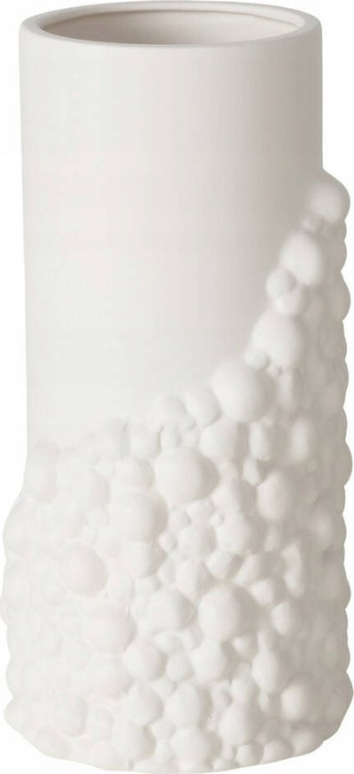Vazo dekorative Boltze Home Bule, qeramike, 30cm, e bardhë