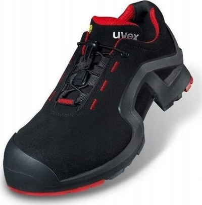 Atlete sigurie Uvex 1 unisex, hundë kompozite, S3 WRU, nr. 43, të zeza me të kuqe