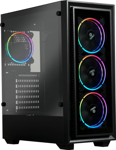 Kaso gaming për PC Enermax StarryFort SF30 M0BB, mid tower, 4 flladitëse RGB, e zezë