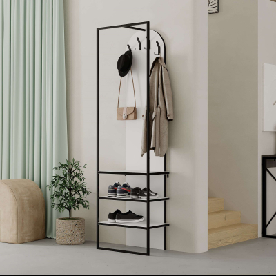 Paradhomë Decortie Archy 180x53x31.7cm, e bardhë/zezë