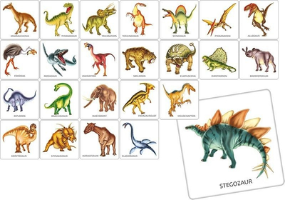 Loja memory Adamigo Dinosaurs, për kalamaj 5+, me dinozaurë, shumëngjyrëshe