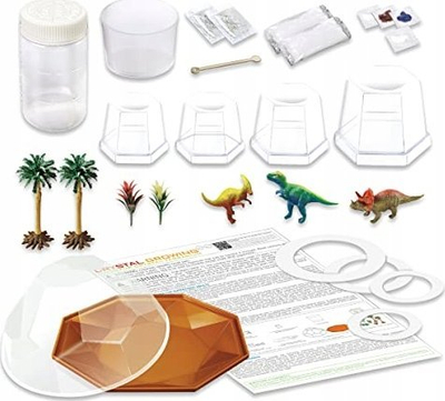 Set lodër shkencore 4M Dino Crystal Terrarium 403926, rrit kristale, me dinosaurë, shumëngjyrësh