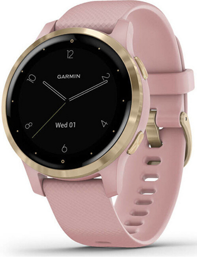 Orë e mençur Garmin VívoActive4S Light Gold / Pink 010-02172-33