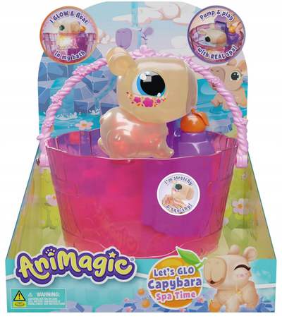 Set loje Animagic Lets Glo Capybara Spa Time, me drita, për fëmijë