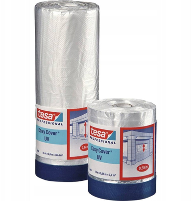 Mbulesë mbrojtëse Tesa Easy Cover 4369, 14m x 55cm, rezistente ndaj UV, transparente