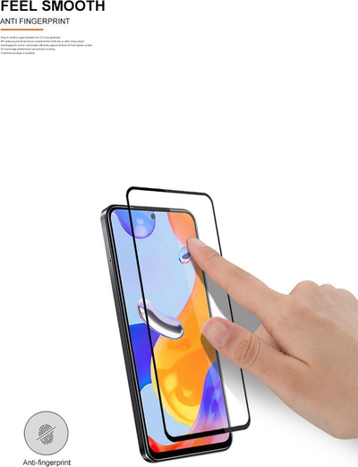 Xham mbrojtës Mocolo 2.5D Full Glue për Xiaomi Redmi Note 11 Pro / Note 11 Pro Plus, fortësi 9H, transparent