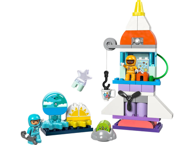 Set lodër LEGO Duplo Space Shuttle Adventure 3 in 1 10422, hapësinor, për fëmijë 3+