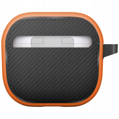 Kuti mbrojtëse Uniq Clyde për AirPods 4, material TPU PC, portokalli