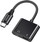 Adapter audio USAMS AU15, Type C në 3.5mm, PD 60W, i zi