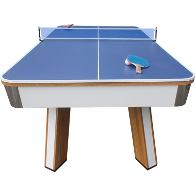 Tavolinë loje Enero 6ft, 3 në 1 pingpong edhe bilardo, shumëfunksionale, e bardhë dru
