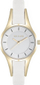 Ora dames Paul Lorens Quartz Classic, 30mm, rrip i bardhë, kasë ari