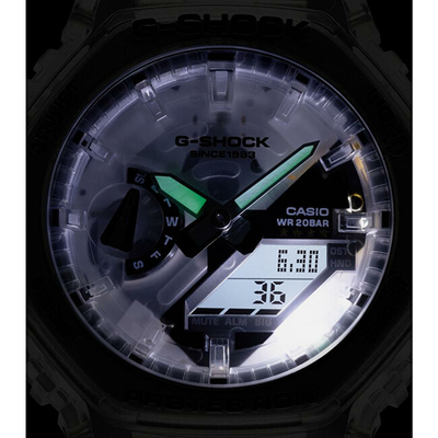 Orë dore për meshkuj Casio Limited Edition 40th anniversary Clear Remix G-SHOCK GA-2140RX-7AER (619), transparente