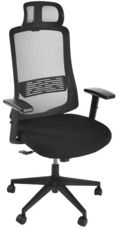 Karrige zyre ergonomike ErtuSolid AMO-95, lartësi e rregullueshme, mekanizëm lëkundës, e zezë