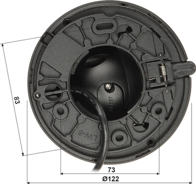 Kamerë IP Dahua IPC-HDW2549TM-S-IL-0280B, dome, PoE, e zezë