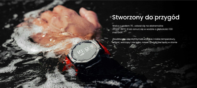 Orë e zgjuar Amazfit T-Rex 3, me GPS, që s’e ha uji, e zezë