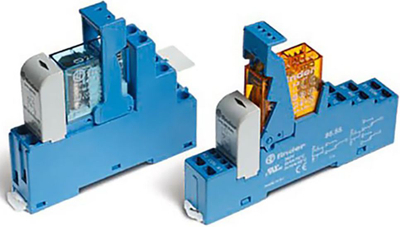 Modul kuplimi me rele Finder 48.52.7.024.0050SMA, 2P 8A, 24V DC spiralë, për shinë DIN 35mm