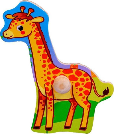 Puzzle druri Safari Wooden, 4 copa, 12m+