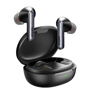 Kufje wireless EarFun Air S, Bluetooth 5.2, ANC, të zeza