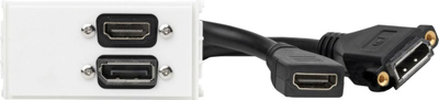 Prizë murale Vivolink WI221267, HDMI, DisplayPort, e bardhë