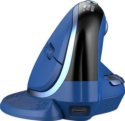 Mouse vertical Delux M618XSD, wireless, 4000 DPI, i zi