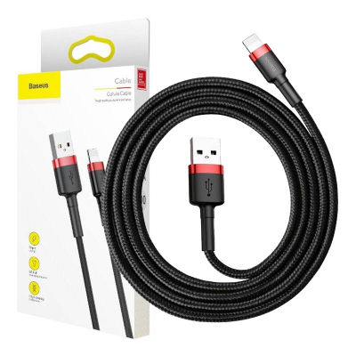 Karikues Baseus Cafule USB Lightning 1,5A 2m (I zi I kuq)
