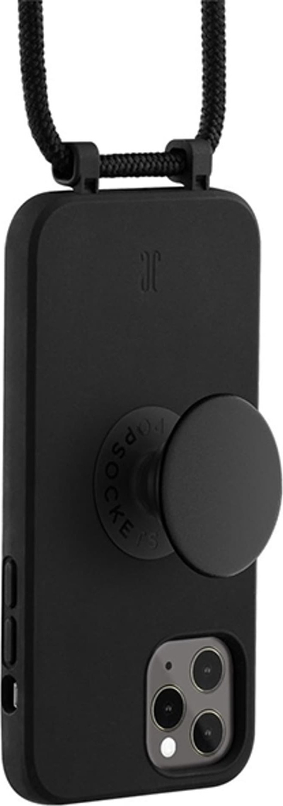 Kuti mbrojtëse Just Elegance JE PopGrip për iPhone 11 Pro 5.8", TPU, e zezë