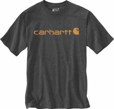Bluzë Carhartt Dearborn Relaxed Logo, pambuk, për meshkuj, gri e errët XS