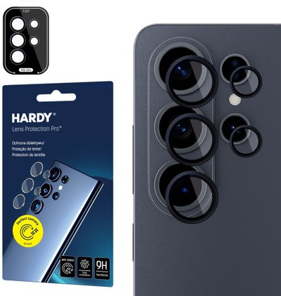 Mbrojtëse lente 3MK Hardy Lens Protection Pro për Samsung Galaxy S26+, xham 9H, e zezë