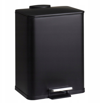 Kosh metalik për plera Bathroom Solutions, 20L, me pedale soft close, i zi