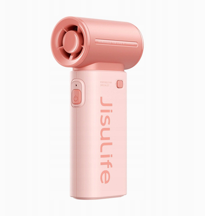 Ventilator dore JISULIFE Handheld Turbo Fan, 5 shpejtësi, 5000mAh, i bardhë