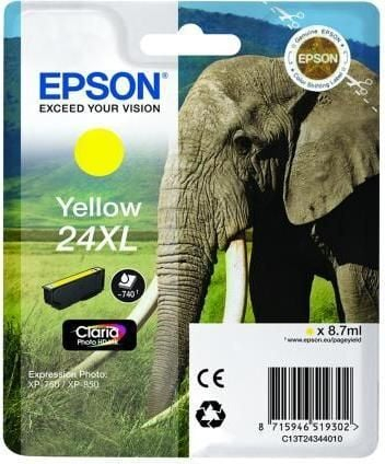 Ngjyrë për printer Epson 24XL Claria Photo Ink C13T24344010, e verdhë