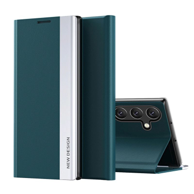 Këllëf telefoni Hurtel Sleep Case Pro, Samsung Galaxy A26, me kapak, jeshil