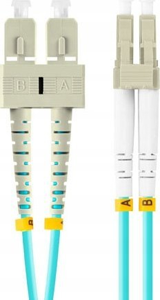 Kabllo fiber optik LANBERG FO-LUSU-MD31-0050-TQ, OM3 LC në SC, 5m, ngjyrë turkeze