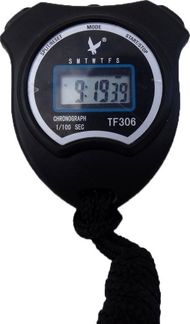 Kronometër sportiv YakimaSport TF306, precizion 1/100 sekondë, ekran LCD, i zi