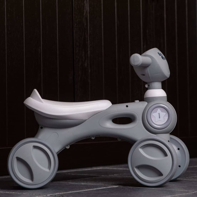 Lodër ride-on Bo Jungle B-Bike Jumpy, me drita edhe muzikë, gri