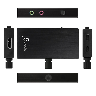 Përshtatës për kamerë J5create JVA02, HDMI në USB-C, 1080p, i hirtë