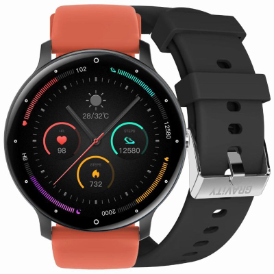 Orë e zgjuar Gravity GT1-3 Pro, ekran 1.39", Bluetooth 5.2, e zezë