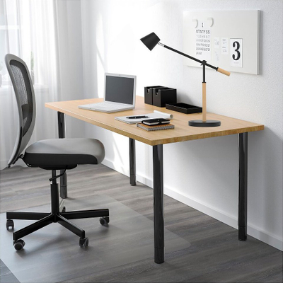 Llambë tavoline UNILUX VICKY, LED, me port USB, dru ahu dhe e zezë