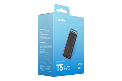 SSD i jashtëm Samsung T5 EVO, 2TB, USB 3.2 Type C, i zi