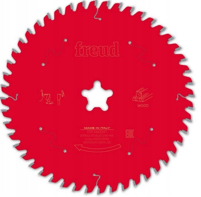 Teh rrethor për sharrë FREUD Fastfix F03FS09770, Ø190mm, 48 dhëmbë, i kuq
