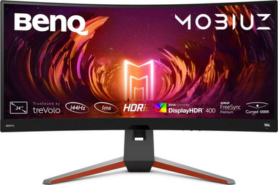 Monitor BenQ Mobiuz EX3410R, 34'', 3440 x 1440 (UWQHD), i zi/ i hirtë