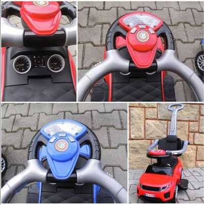 Makinë lodër ride on R-Sport J4 PUSHER, me dorezë prindi, muzikë dhe borie, e kuqe