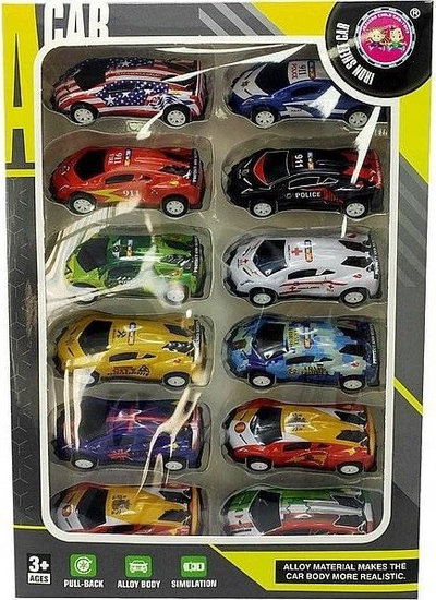 Set lodrash Artyk Metal Cars, 12 makinat e vogla metalike, shumngjyreshe