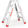 Shkallë palosëse alumini Faraone S2070ND, 72 cm, 2 anëshe, gri