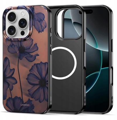 Mbështjellës telefoni Tech-Protect Lamano MagSafe, për iPhone 16 Pro, PC, Velvet Night