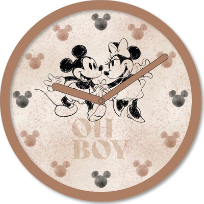 Ѕиден часовник Disney Mickey and Minnie Mouse Blush, винтиџ дизајн, розова