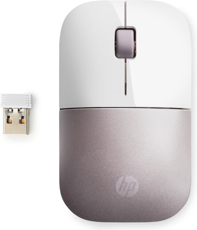 Безжичен глушец HP Z3700, розова/бела