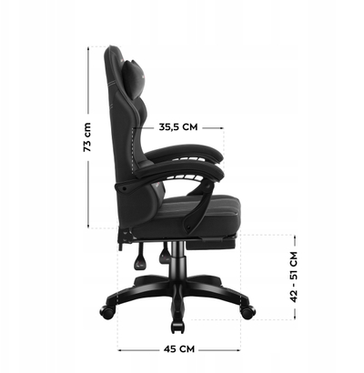 Karrige gaming Force 3.7 Carbon, ergonomike, me jastëk qafe dhe mesi, e zezë