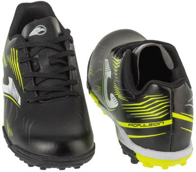 Këpucë futbolli për kalamaj Joma Propulsion Jr 2501 TF, për turf, lëkurë sintetike, të zeza, nr 32