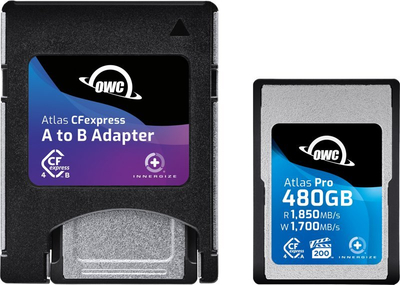 Kartë memorie OWC Atlas Pro CFexpress 4.0 Type A, 480GB, R 1850MB/s, gri